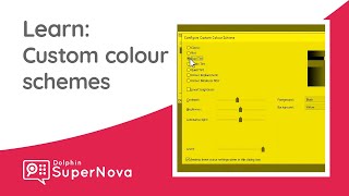 Learn SuperNova: Custom Colour Schemes