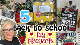 BACK TO SCHOOL 🚌 🌿🍎 *NEW 2023* DIY Projects || Hand Painting || Apples || Dollar Tree Hobby Lobby