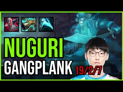 NUGURI - GANGPLANK vs. GNAR Top | KR MASTER | PATCH 11.1