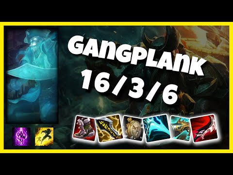 Gangplank Top 11.3 Challenger Gameplay S11 (16/3/6) - NA