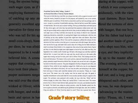 An extract from Oliver Twist by Charles Dickens | prescribed text for story telling grade 9