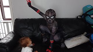 Download the video "Black Spiderman costume @samgamingz385"