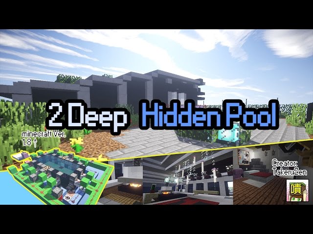 2 deep hidden pool villa Minecraft Map