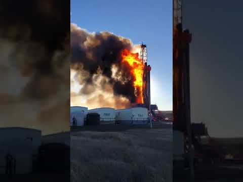 Patterson UTI Rig #219 Red Mountain Energy Blowout