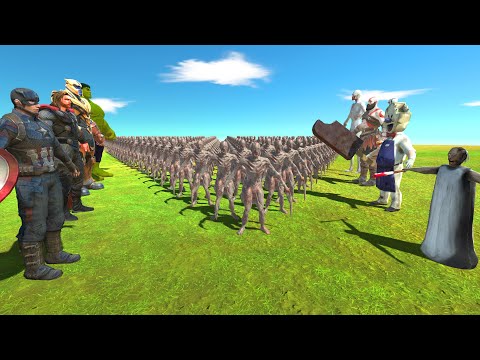 ( Saber Ghoul Challenge ) Marvel VS Scp Monster - Animal Revolt Battle Simulator