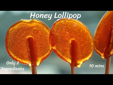 Honey lollipops | 2 ingredients lollipop | Lollipop candy for sore throat - DV Recipes