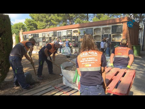 El Taller de Empleo realiza obras de mejora en el Cementerio