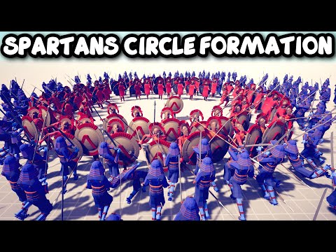 SPARTANS CIRCLE FORMATION Vs EVERY UNITS - TABS - Totally Accurate Battle Simulator