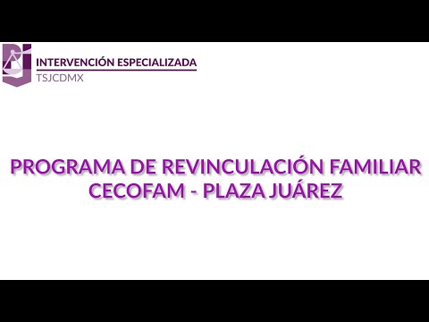 Fases 2, 3 y 4 del Programa de Revinculación Familiar del #PJCDMX | #CECOFAM