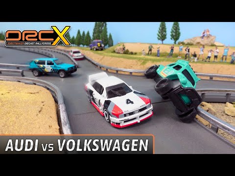 Diecast Rally Action - Audi vs Volkswagen DRC-X Racing