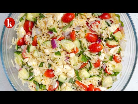 Lemon & Feta Orzo Pasta Salad Recipe