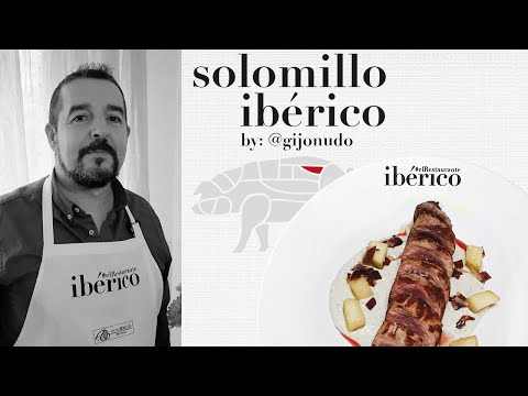 Solomillo Ibérico con salsa de Cabrales y manzana en mantequilla - Gijonudo