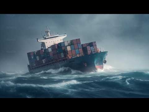 Cara Kapal Kontainer Raksasa Melawan Ombak Ganas Saat Badai di Tengah Laut