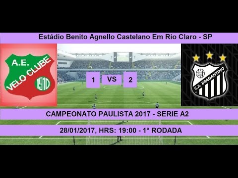 CAMPEONATO PAULISTA 2017 SERIE A2 VELO CLUBE 1 X 2 BRAGANTINO