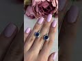 Серебряные серьги с топазом Лондон Блю 3.33ct