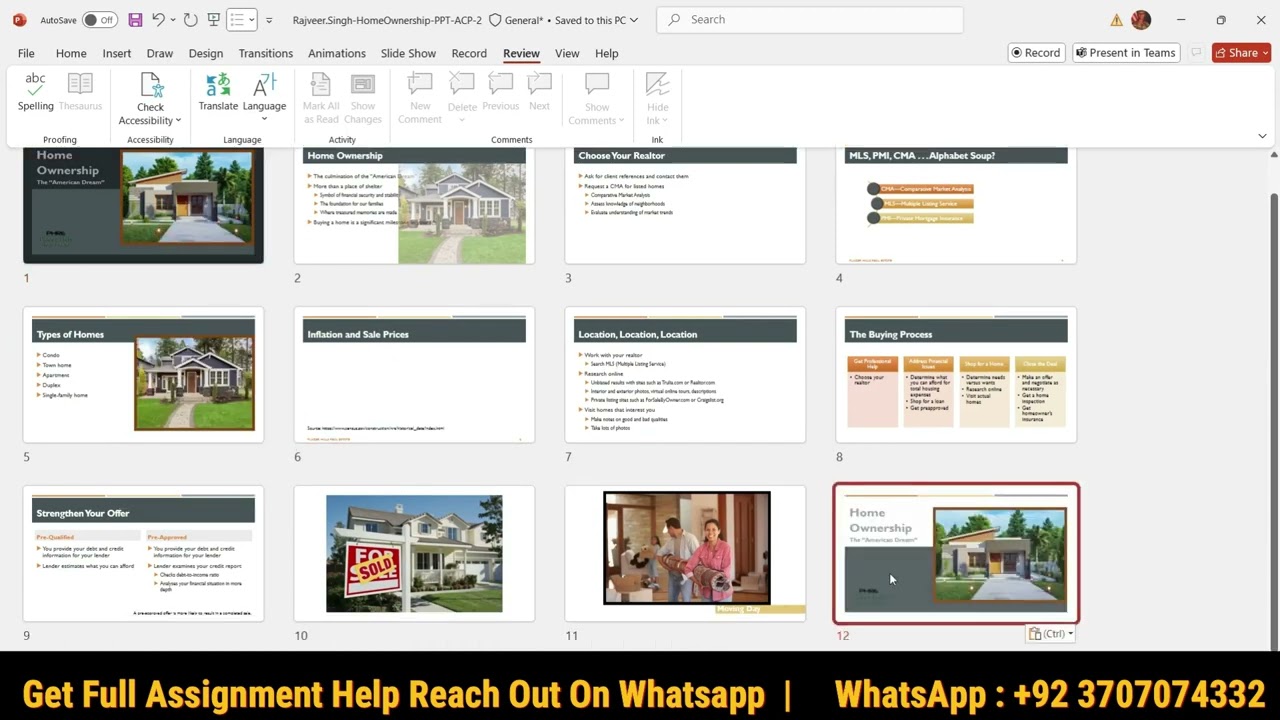 In Practice PowerPoint 365 Application Capstone Project 2 | HomeOwnership-PPT-ACP-2 | SIMNET Exams