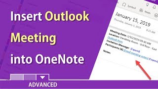 OneNote: Insert Outlook Meeting into OneNote by Chris Menard