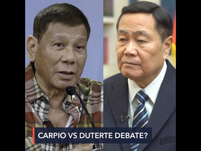 Carpio accepts Duterte challenge to debate, dares him to resign