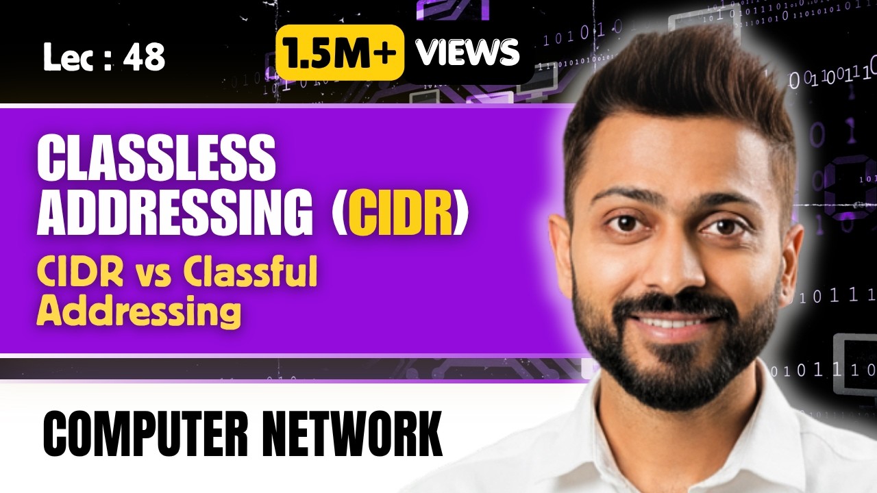 Lec-47: What is Classless Addressing (CIDR) in Hindi | CIDR vs Classful Addressing
