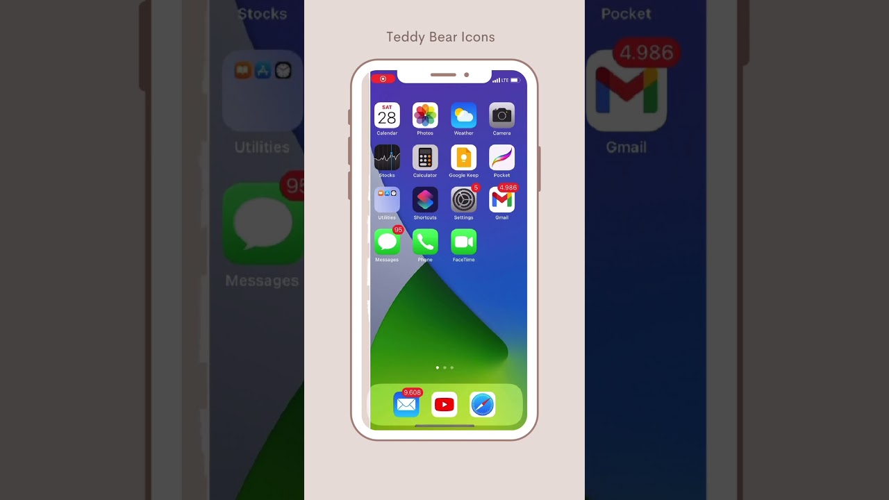 cute brown aesthetic homescreen 🧸 teddy bear app icons