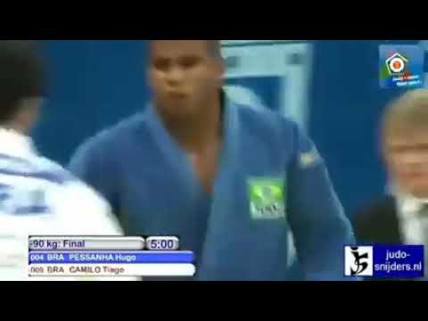 Judo 2010 EJU World Cup Madrid Hugo Pessanha BRA - Tiago Camilo BRA  90kg final