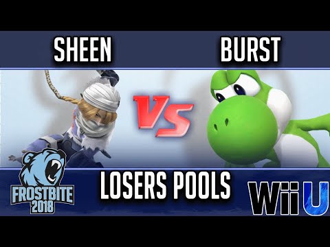 Frostbite 2018 Smash 4 Singles  LOSERS POOLS -  Sheen (Sheik, Luigi) vs FP | Burst (Yoshi)