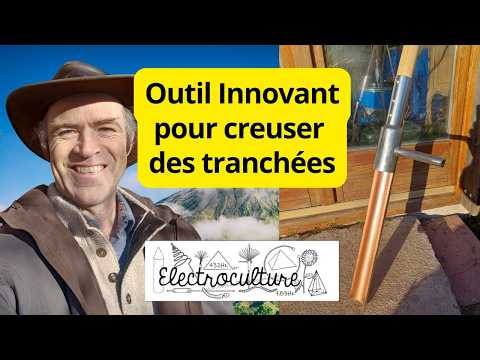Nouvel outil trancheur de sol permet de creuser des tranchées pour installer des fils ou des tuyaux