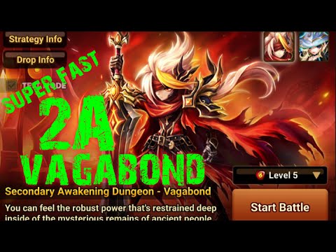 summoners war: Sacreon 2A vagabond lvl 5! / speed team!