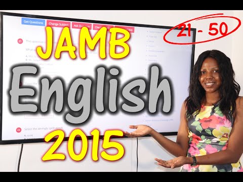 JAMB CBT English 2015 Past Questions 21 - 50