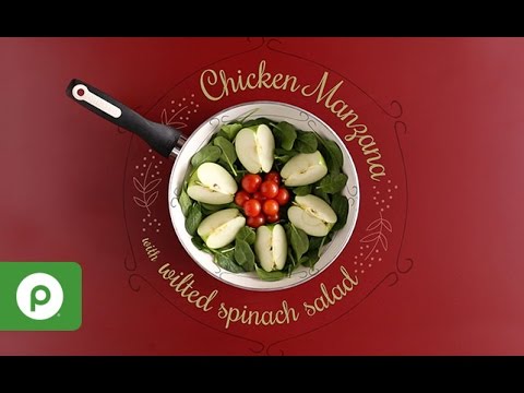Chicken Manzana with Wilted Spinach Salad