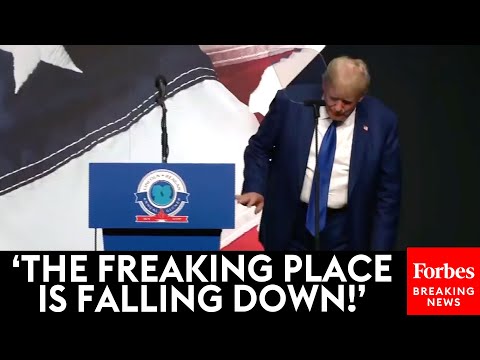 VIRAL MOMENT: Trump Has Problems With Podium At Minnesota Event: 'It Keeps Tilting Further Left!'