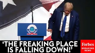VIRAL MOMENT: Trump Has Problems With Podium At Minnesota Event: 
