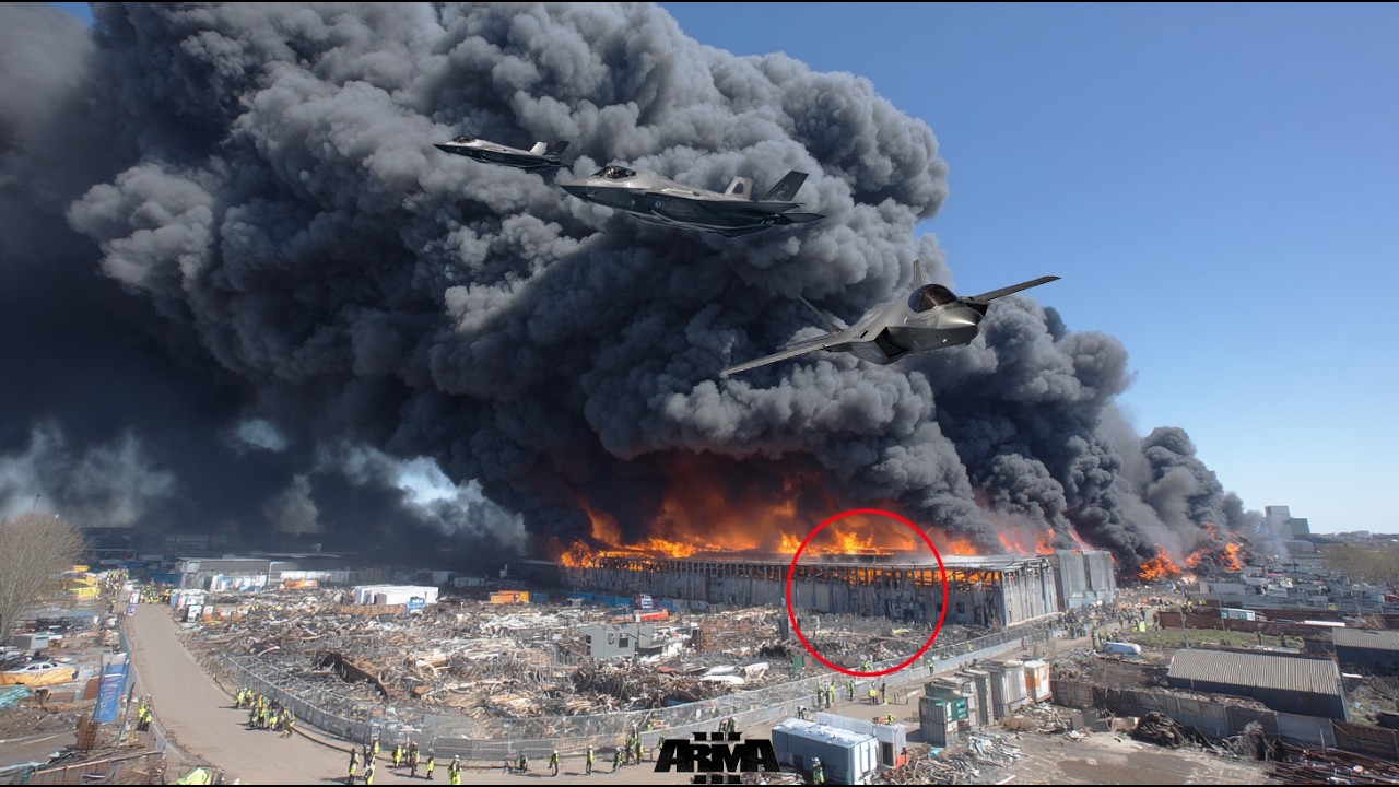 1 Minute Ago! US F-35 Fighter Jets Drop 8 Tons of Bombs on Suspected Ammunition Depot.