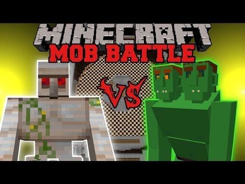 MUTANT IRON GOLEM VS. END OGRE - Minecraft Mob Battles - Witches and More Mod Battle