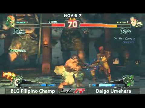 SSF4 SoCal Regionals Grand Finals  Daigo (Ryu) vs Filipino Champ (Dhalsim) Part 2
