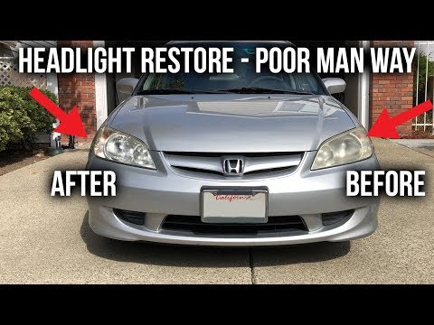 How to Restore Headlights – Poor Man’s Way (Using Household Products)