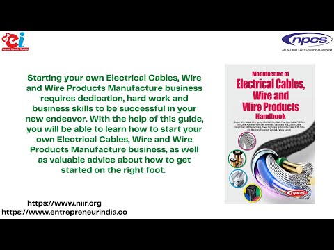 English business book manufacture of electrical cables, wire...