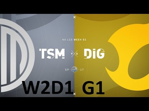 TSM vs DIG Game 1 Highlights - 2017 NALCS SPRING SPLIT - WEEK 2 DAY 1