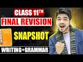 LIVE CLASS 11TH SNAPSHOT FULL BOOK REVISION ALL CHAPTERS POEMS LONG SHORT ANSWERS GRAMMAR WRITING