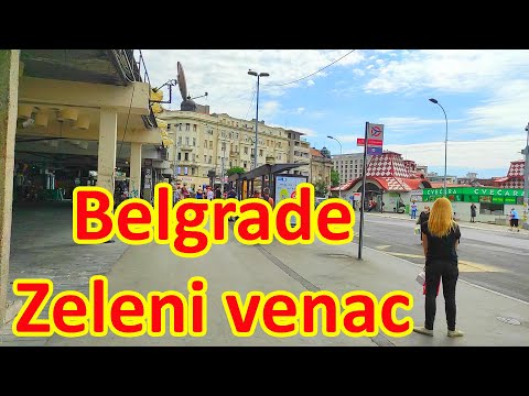 Belgrade - Zeleni venac - main transfer point for public transport and green market  - August 2021