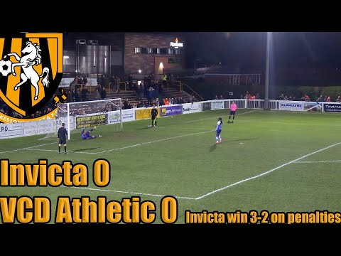 Highlights | Folkestone Invicta 0-0 VCD Athletic (invicta win 3-2 on penalties) | Kent Senior Cup