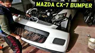 HOW TO REMOVE FRONT BUMPER COVER ON MAZDA CX-7 CX7  FRONT BUMPER REPLACEMENT