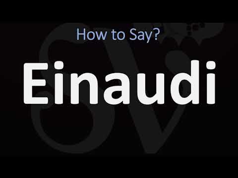 How to Pronounce Einaudi? (CORRECTLY)
