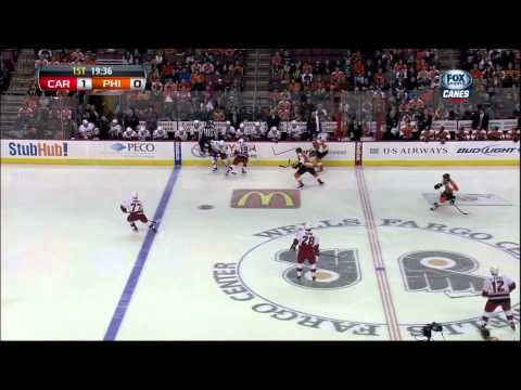 Jiri Tlusty goal Feb 9 2013 Carolina Hurricanes vs Philadelphia Flyers NHL Hockey