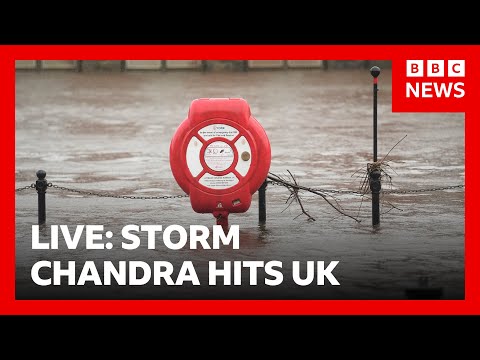 LIVE: Storm Chandra brings flooding and travel disruption to UK | BBC News