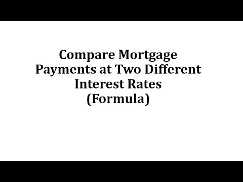 兩種不同利率下的按揭付款比較（計算公式 (Compare Mortgage Payments at Two Different Interest Rates (Formula))