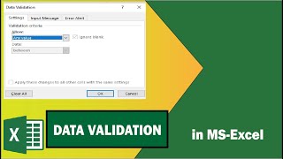 EXCEL- Data Validation and Drop Down Lists