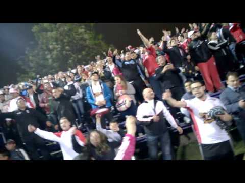 "Siempre a tu lado! Huracan-Defensor Sporting Sudamericana" Barra: La Banda de la Quema &bull; Club: Huracán