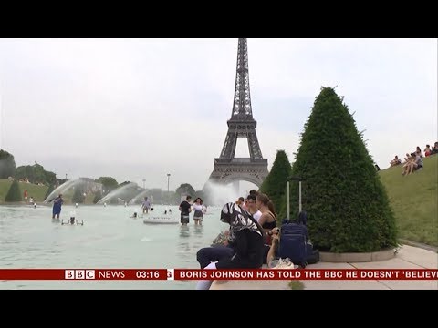 Weather Events 2019 - June Heatwave (France/Europe) - BBC News - 25th June 2019