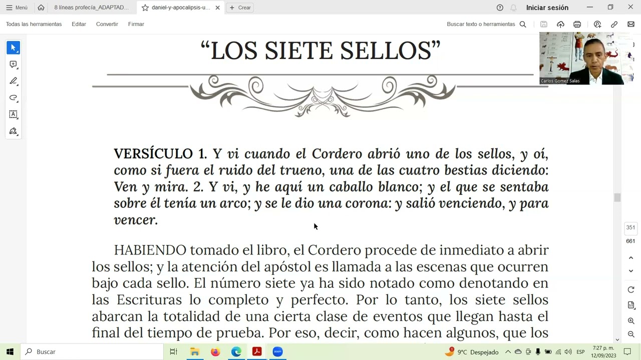 LOS SIETE SELLOS EN APOCALIPSIS. Parte 1.